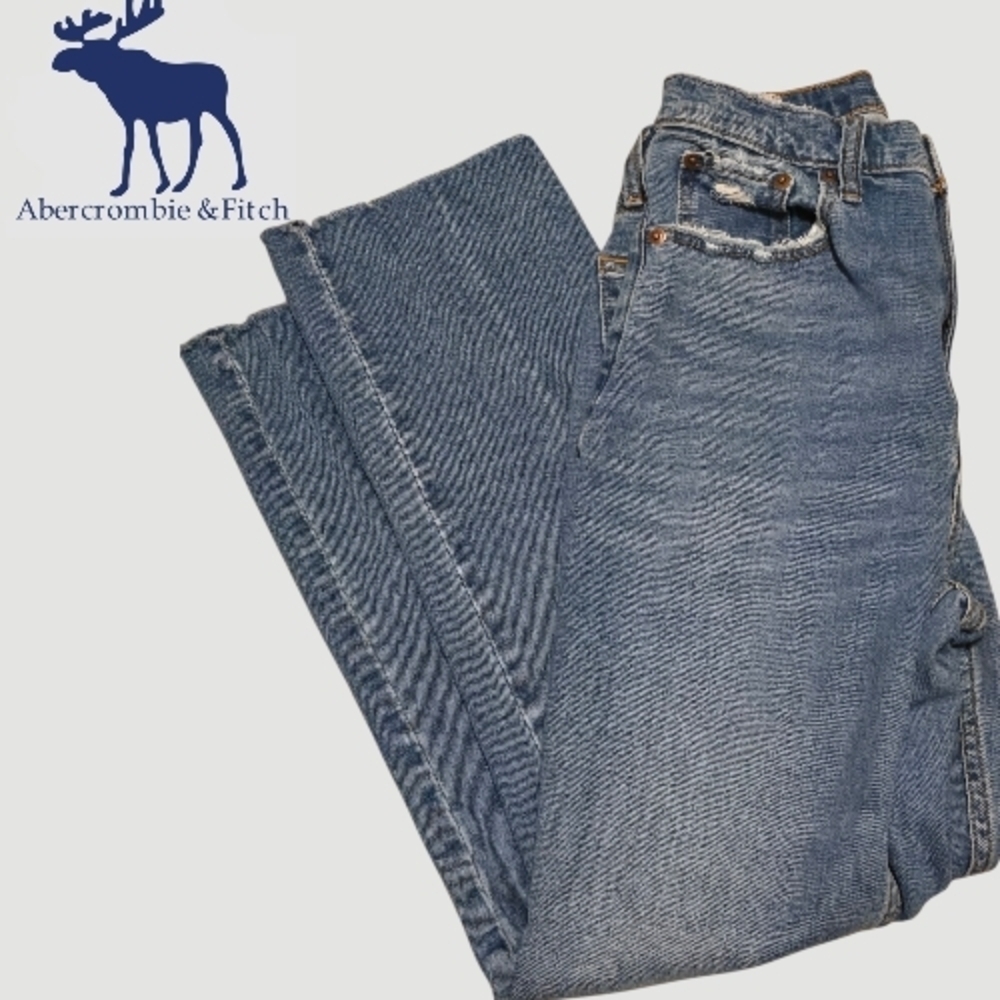 ABERCROMBIE & FITCH Curve Love The Ankle Straight Ultra High Rise Jean size 26 - Picture 3 of 8